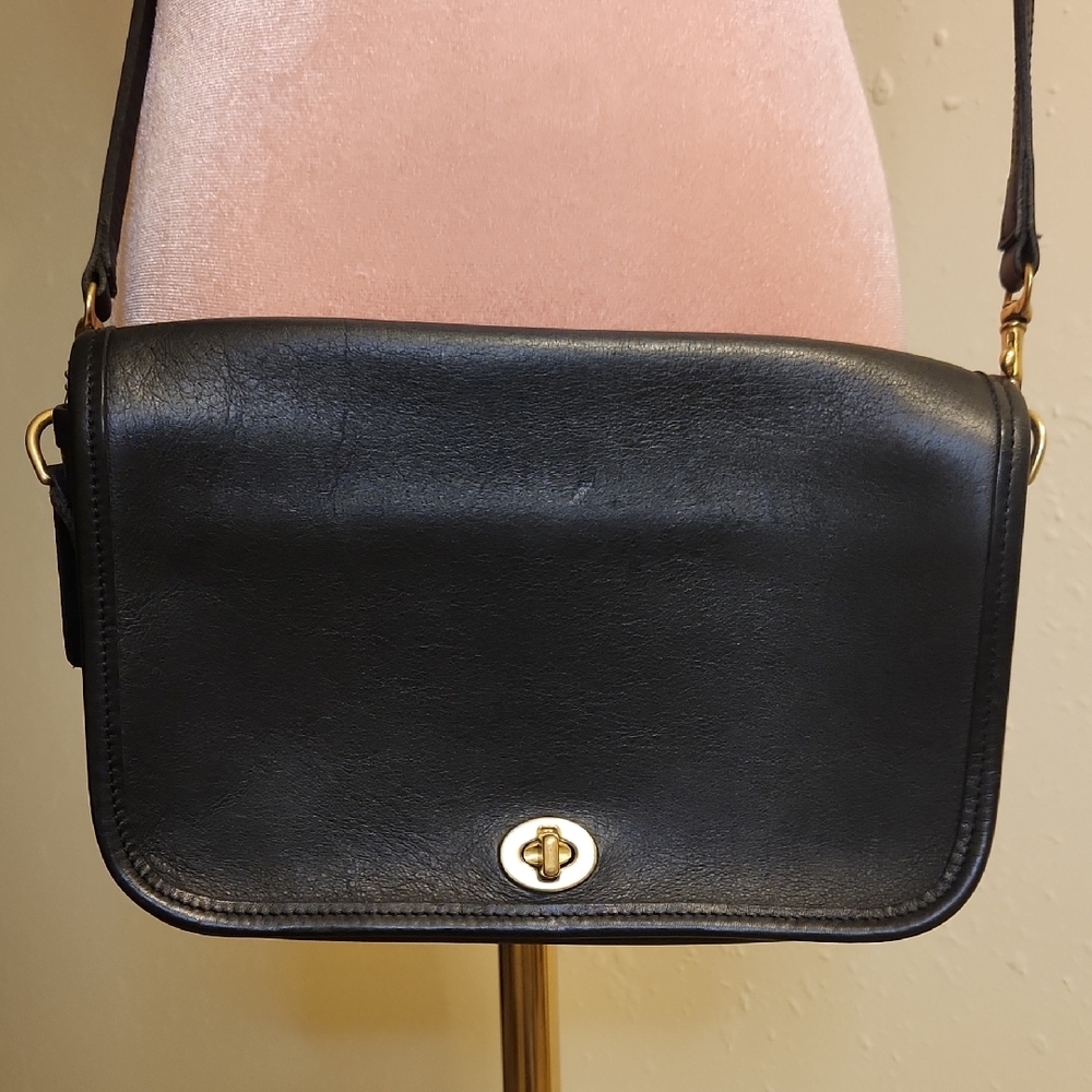 Coach Black Leather Crossbody Bag